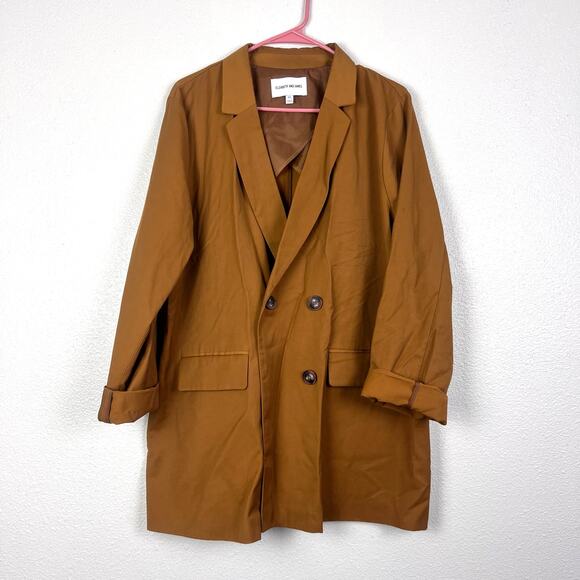 Elizabeth and James Oversized Double Breasted Blazer Jacket XXL Camel - Picture 2 of 7